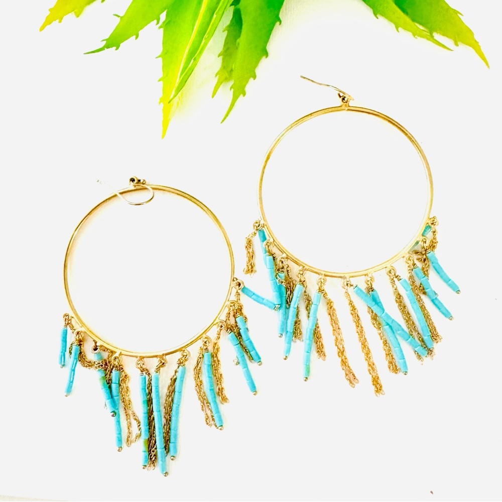 Turquoise Heishi Soixante Neuf Earrings